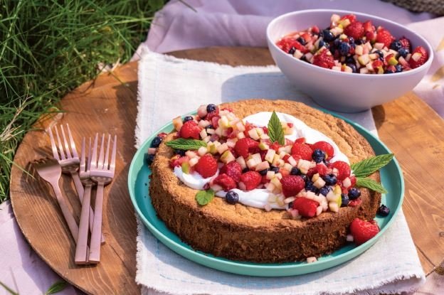 Cinnamon Citrus Olive Oil Cake with Berry SALSA